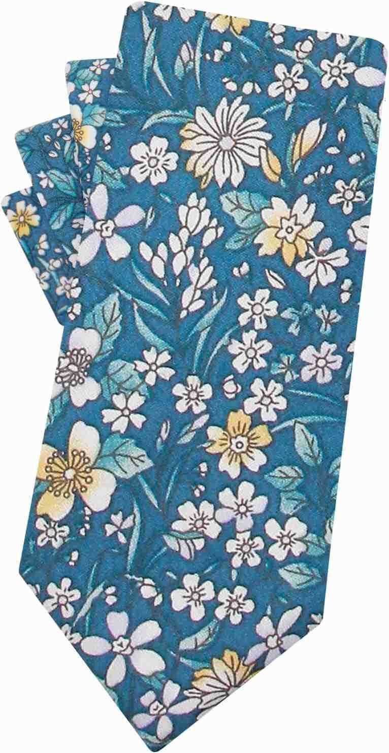 Mens Cotton Floral Neck Tie 256 Printed Skinny TieW250904
