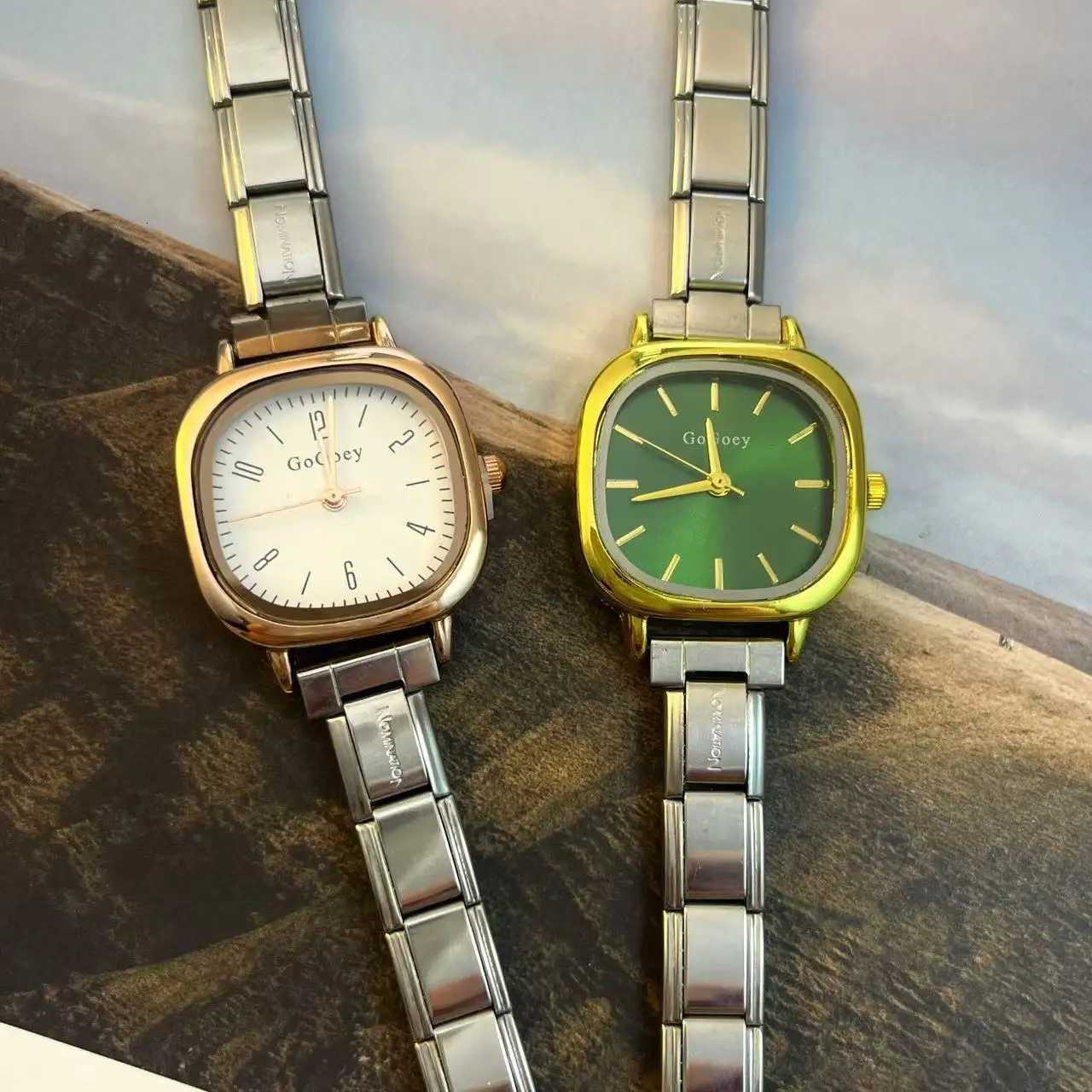 Chic Design Minimalist Wen Men Squarel Quartz Watch Stainless Steel Strap Fashion Party Birthday Daily Perfect Gift X250904