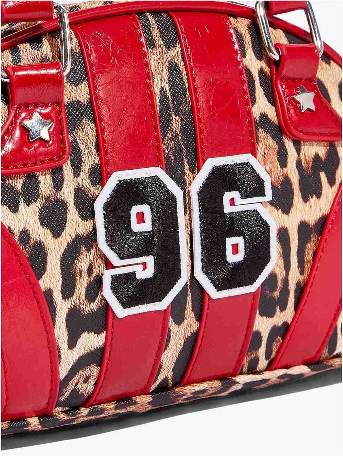 Womens Colorblock Zipper Handle Bowling Bag Purse Leather Clutch Handbags M250904