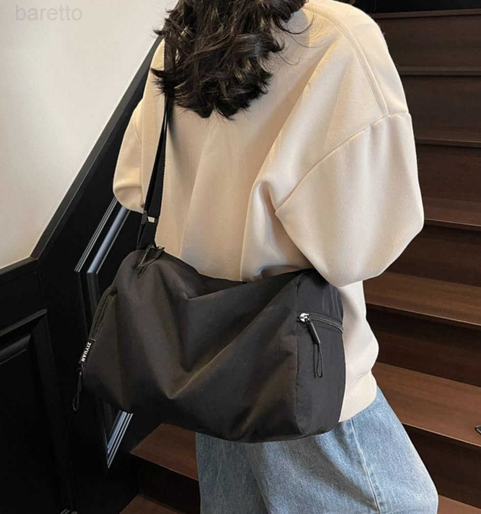 Nylon Hobo Bag Women Commute MultiPocket Crossbody Shoulder Purse Casual Boston Bag College Travel Tote Handbag M250904