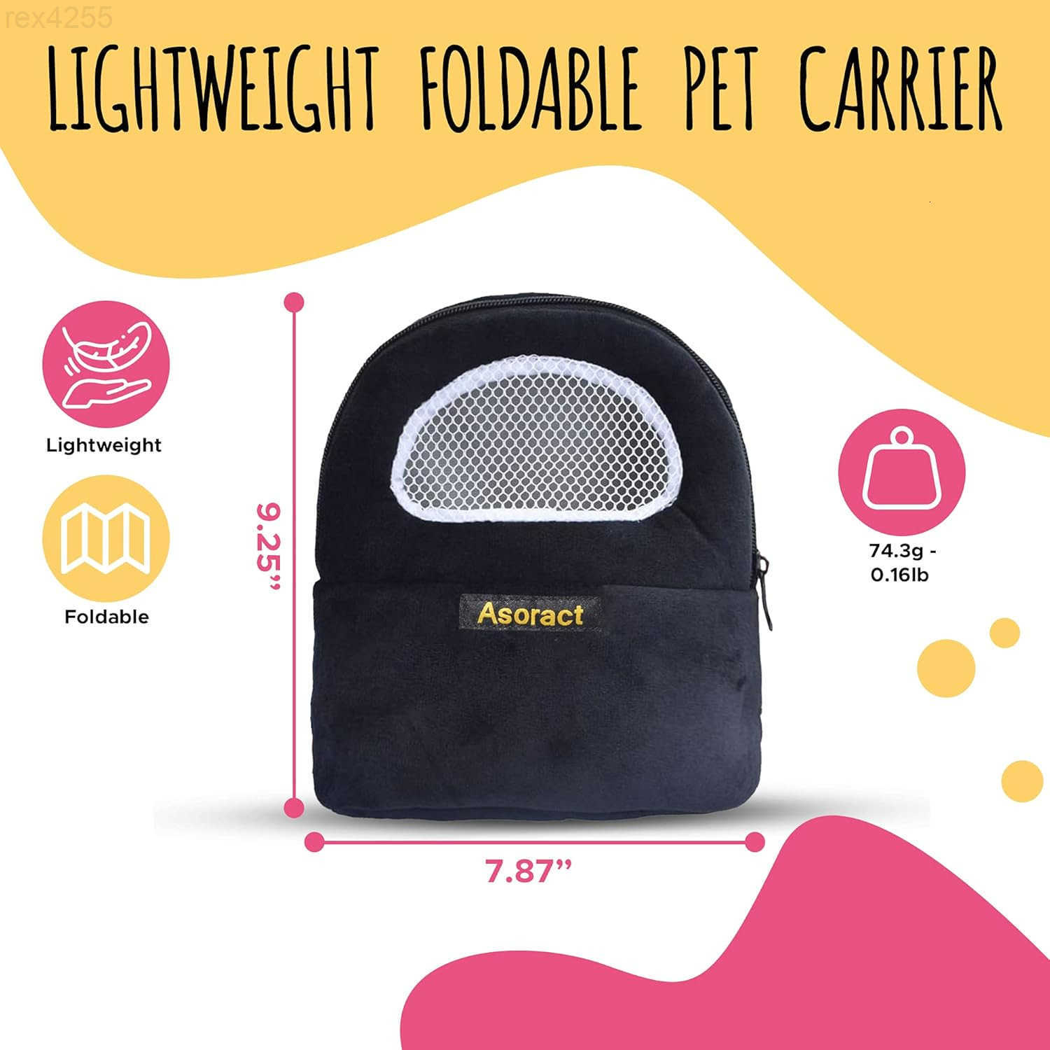 Bag Upgraded Small Animal Bonding Soft Hedgehog Pouch Portable Outgoing Travel Bag with Adjustable Strap and Breathable Mesh for Squirrel Mice SugaW25