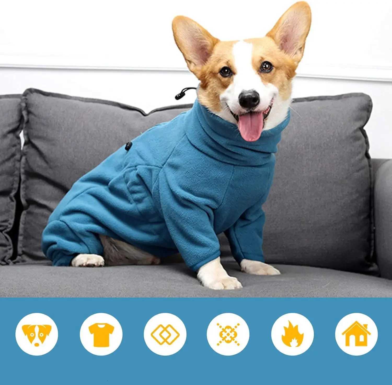 Dog Clothes Soft Fleece Pullover Pajamas For Small Medium Large Dogs Warm Thicken et Pet Jumpsuit Winter Coat W250904