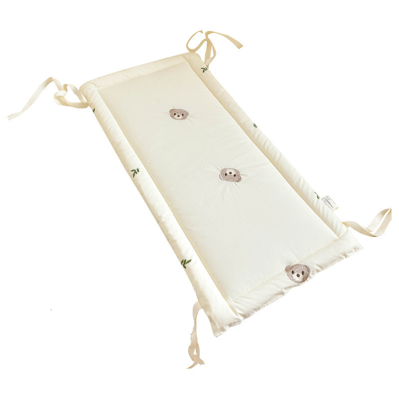 Baby Crib Cotton Bumper born Cartoon Embroidery Cushion Soft Pack Child AntiCollision Strip AntiFall Fence Barrier 250902