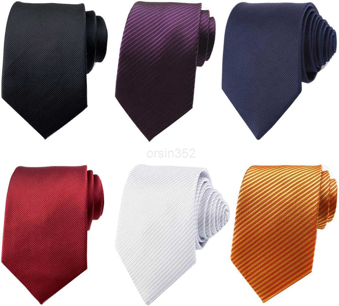 Ties for Men Big and Tall Neckties Woven Jacquard Classic Neck Tie Business WeddingW250904