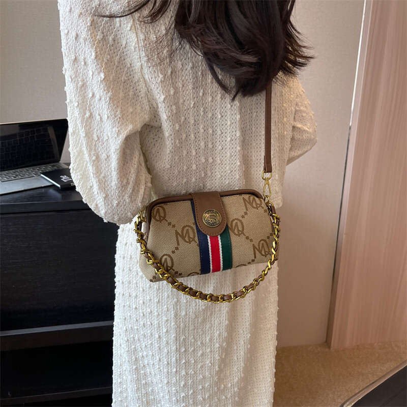 Women's New Niche Clip Free shipping Luxury Bag Color Matching Versatile Elegant Single Shoulder Crossbody Handbag