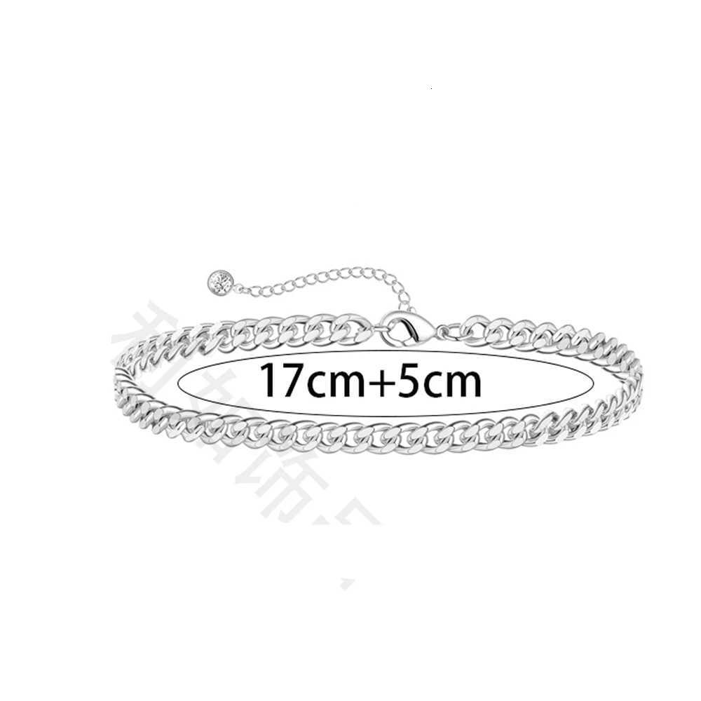 1 or 2 Pcs Chain Bracelet for Men 925 Sterling Silver Stainless Steel Bracelets Rope Cuban Link Bracelet Set for Men Dad Husband W250904