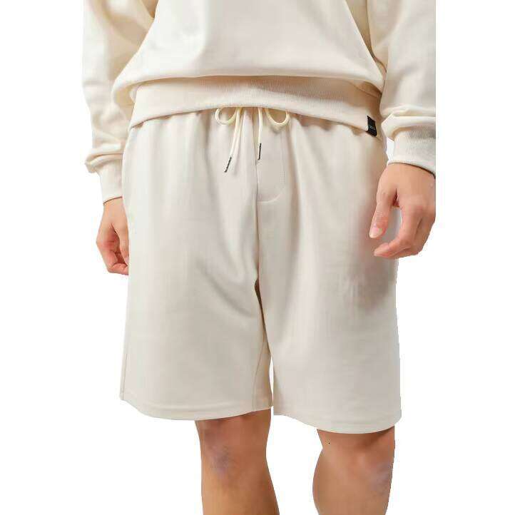 Men's High-Quality Cotton Blend Sweatshirt Shorts Regular Lightweight Breathable Casual with Pockets Drawstring Knitted Loose Fit