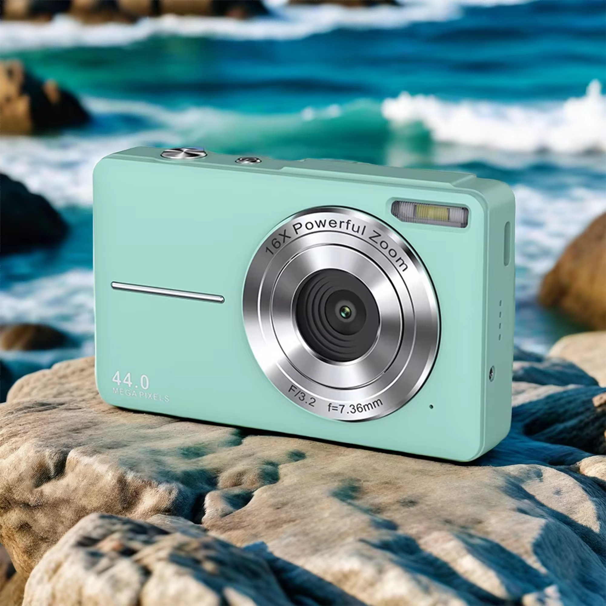 Digital Camera for Kids 44MP FHD 1080P Point and Shoot Digital Camera with 32GB SD Card 16X Zoom Anti-Shake Compact Camera Gift for Boys Girls Teens B