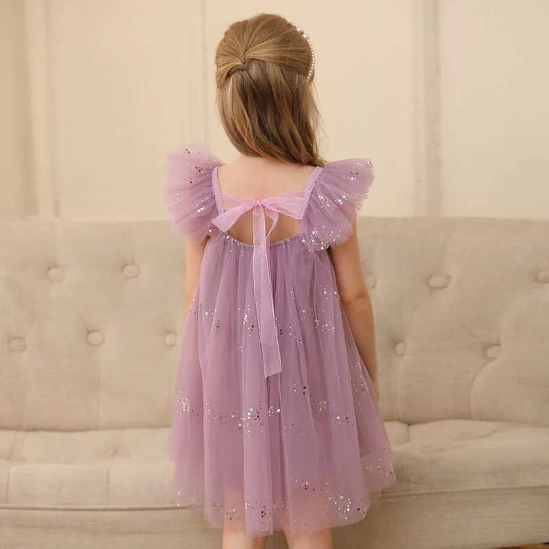 Baby Girl Dress Soild Tulle Tutu Vestidos For 1-5Y Kids Birthday Party Princess Set Infant Summer Sweet Girl Costumes Z250904