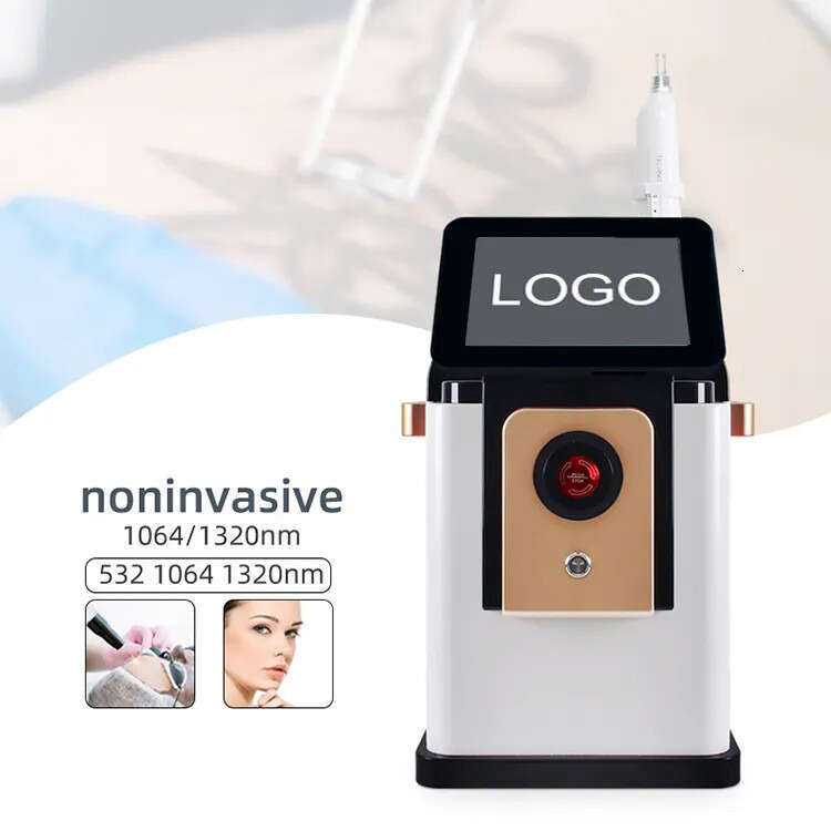 Non-Invasive Nd Yag Picosecond Laser Tattoo Removal Eyebrow Pigment Cleaning Machine Portable 532 1064 1320 Anti-Pigment Freckle Acne Mole Remover