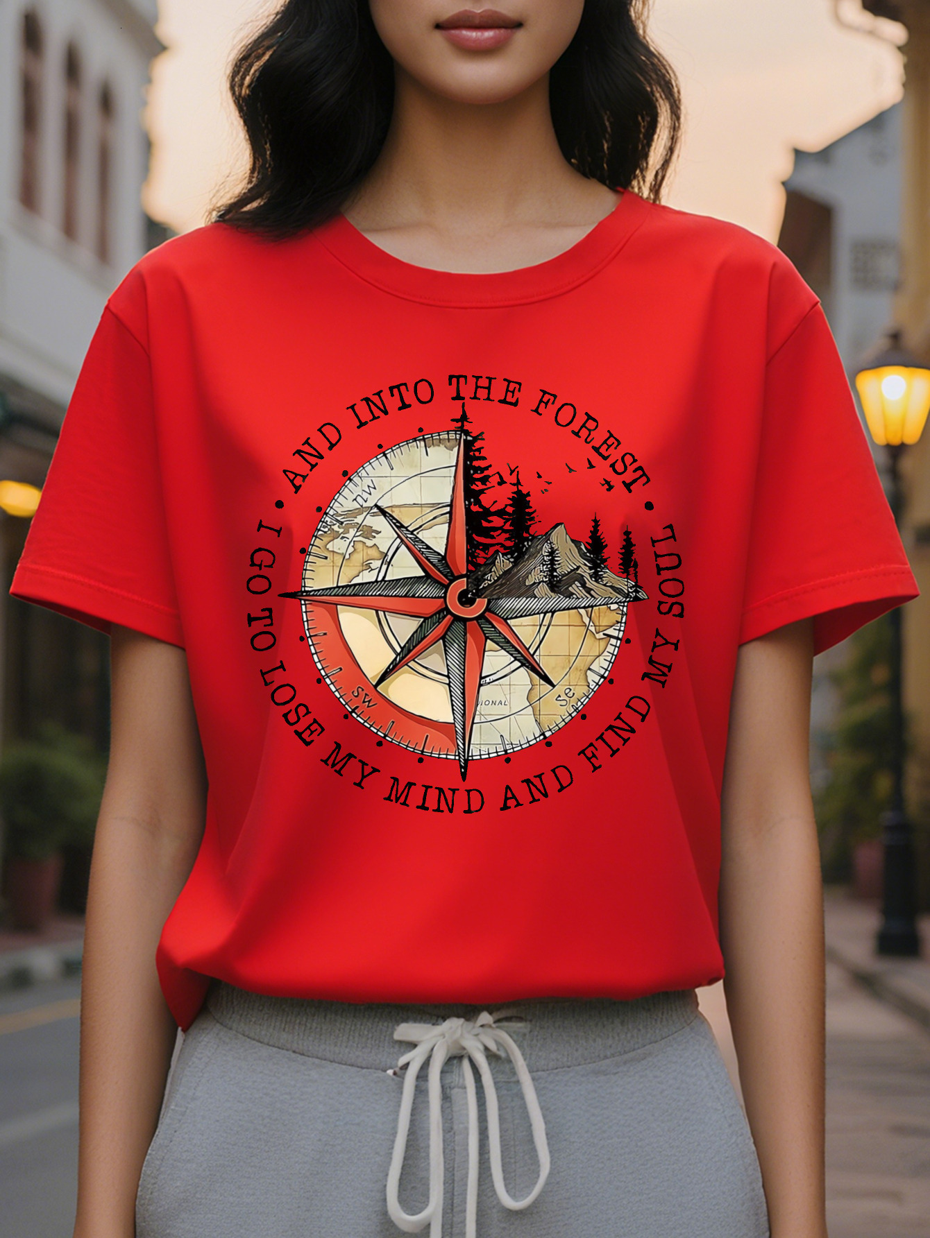 Letter Print Crew Neck Casual Short Sleeve T-Shirt for Spring Summer Women's Clothing 7ed8b