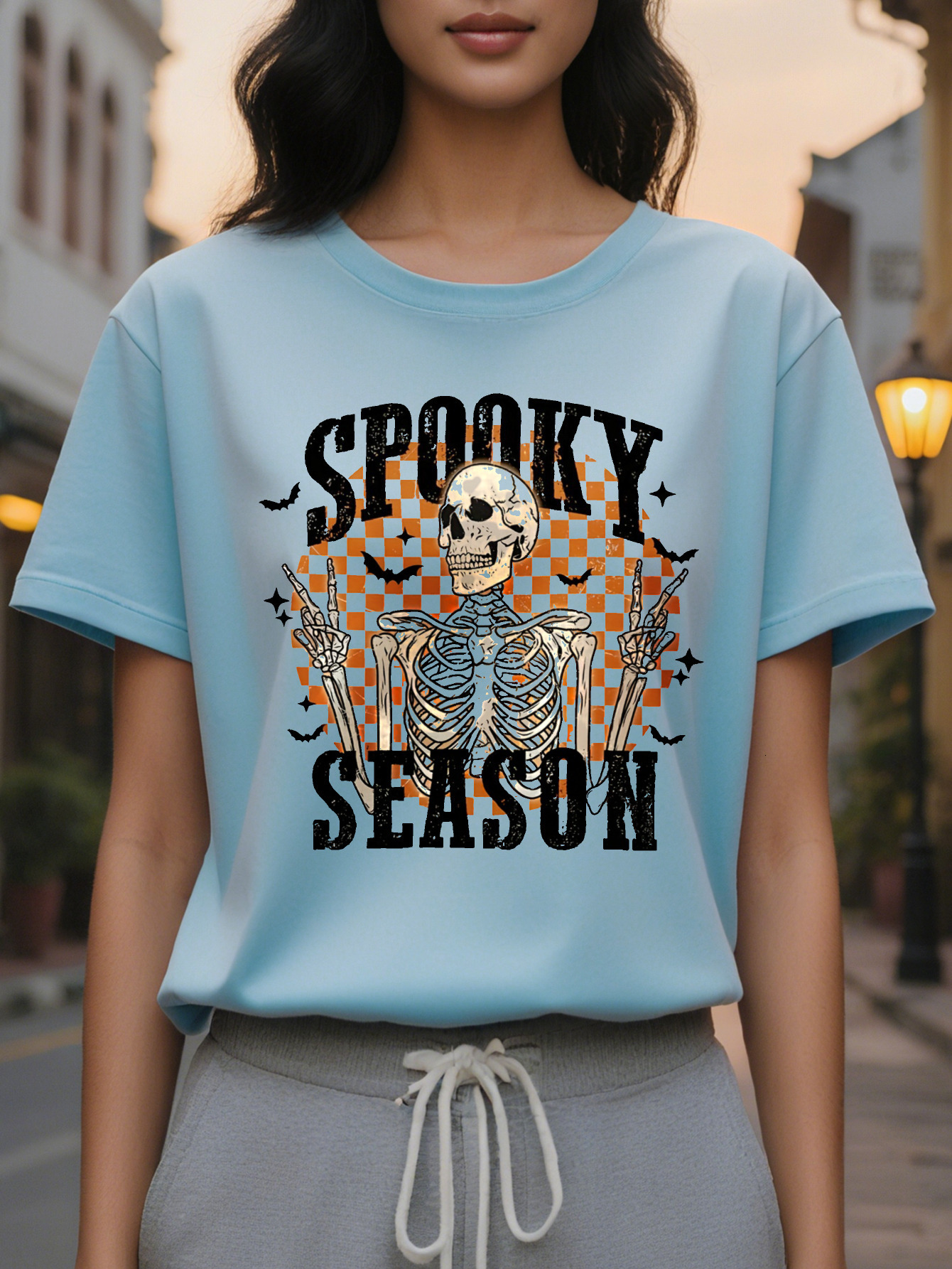 Holiday Orientation million Holy Festival European and American Fashion Letter Print T-shirt Women's Clothing 2cd09