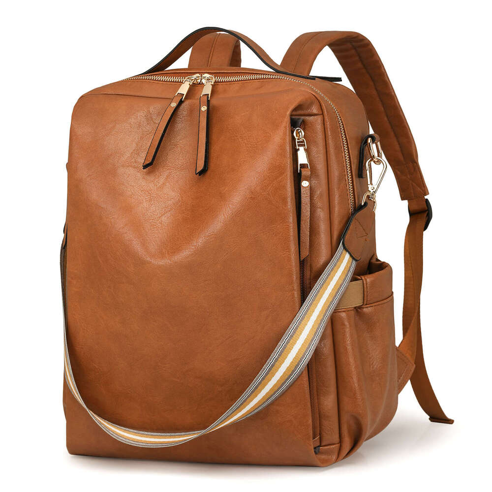 New Wind Multifunctional PU Fashion Women's Travel Functional Backpack Wholesale Bag