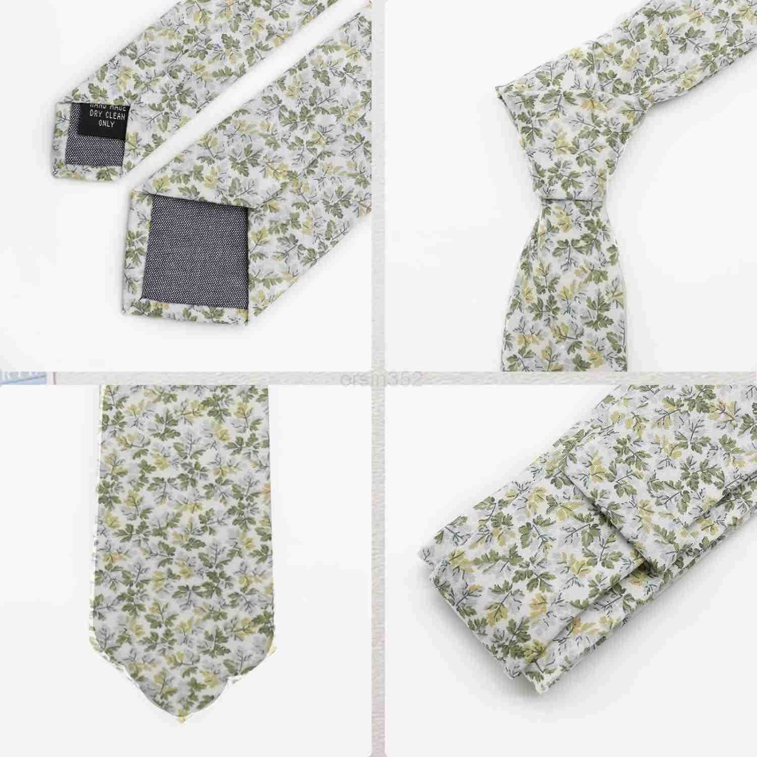 Tie for Men Cotton Vintage Floral Mens Neckties 256 Skinny Ties for Men Accessory Wedding Formal Casual PartyW250903