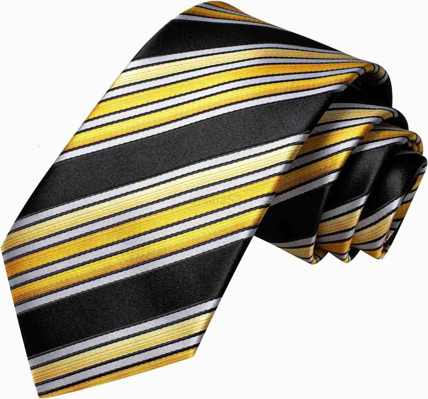 Mens Tie Lapel Pin Set Pocket Square Cufflinks Formal Woven Silk Tie Sets Wedding PartyW250904