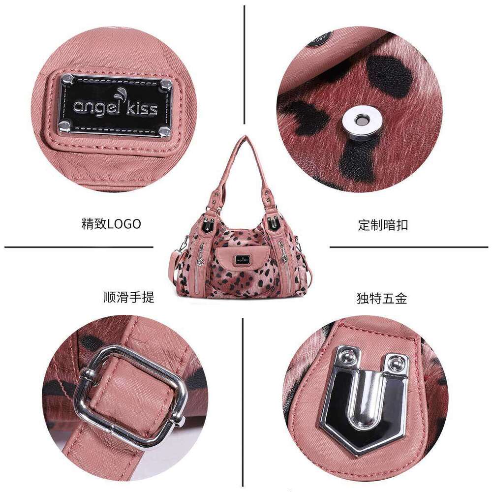 Angel Kiss Brand Women Niche European and American Leopard Print Ladies Handbag Trendy Shoulder Crossbody Bag Wholesale