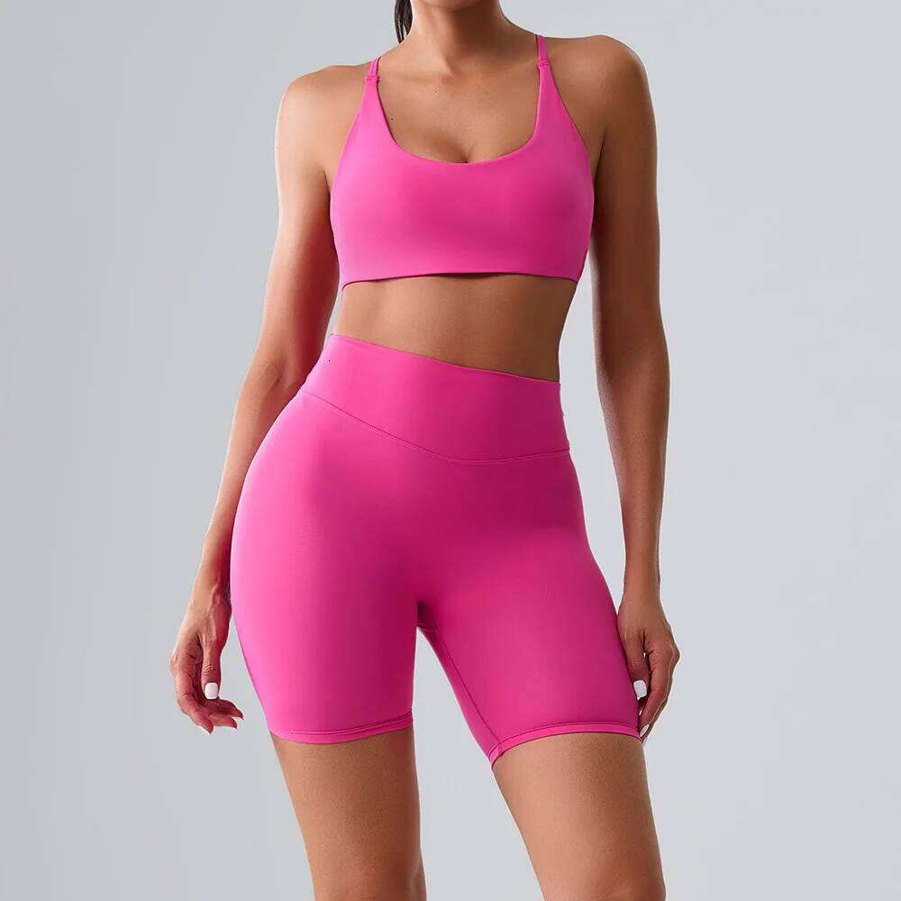 New Yoga Sets 2 Pieces Women's Tracksuit Fiess Suit Workout Set Sports Bra High Waist Leggings Gym Sportswear Woman