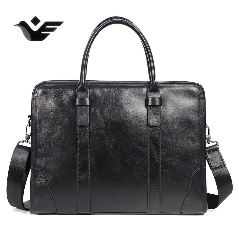 Feiyan Free Shipping New Designer Bag Luxury Shopping Bag Genuine Leather Handbag Top Layer Cowhide Men's Single Shoulder Bag Fashion Briefcase L
