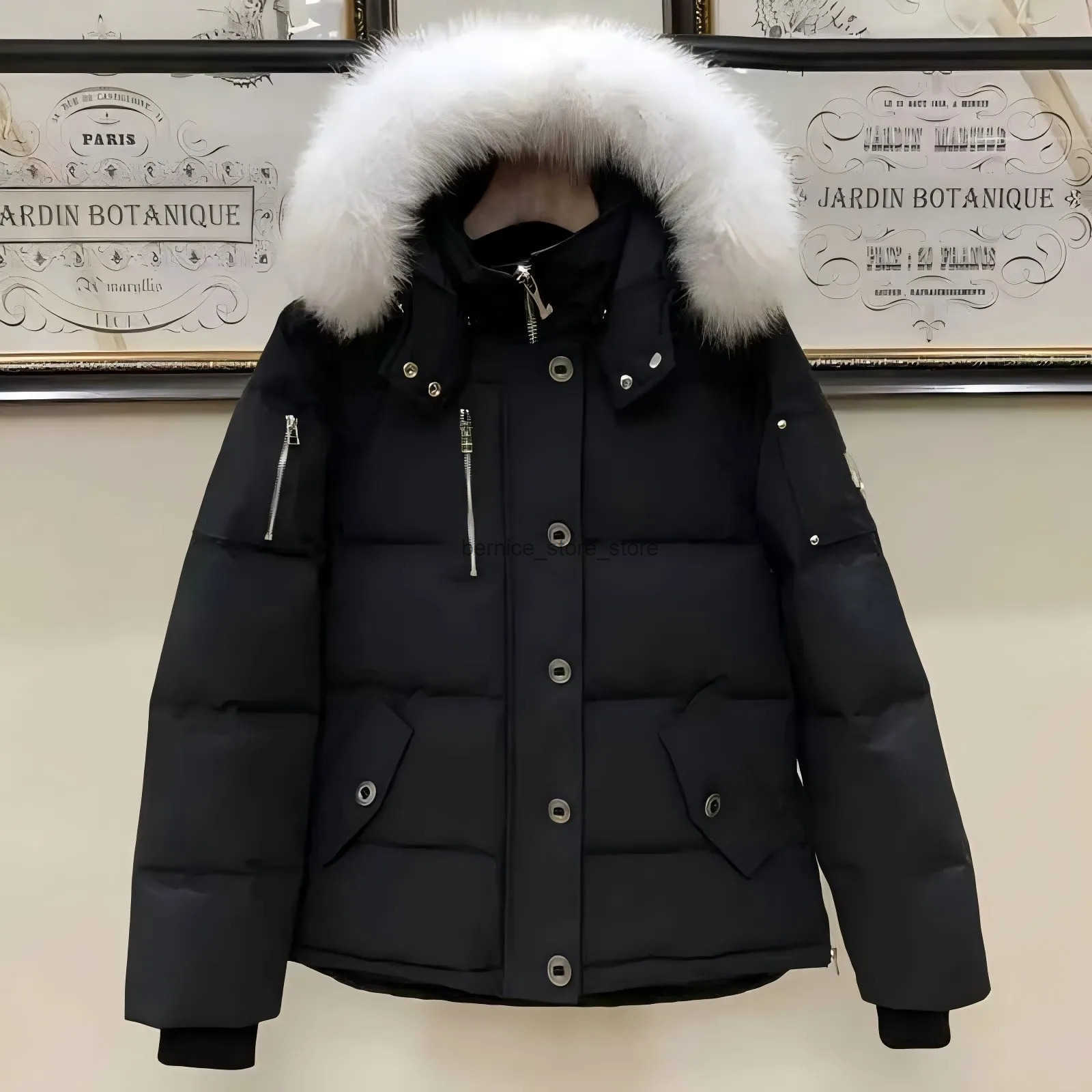 Down jacket mens fur collar parka winter waterproof white duck coat cloak fashion men and women couples moose casual version to keep warm BK8Z s2xl X251112