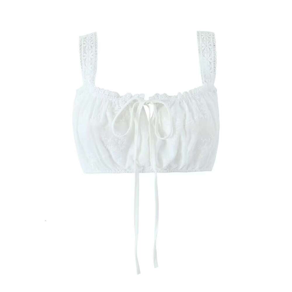 2025 Summer French Lace Camisole Top and Skirt Fashion Set for Women with a Sense of Sophistication