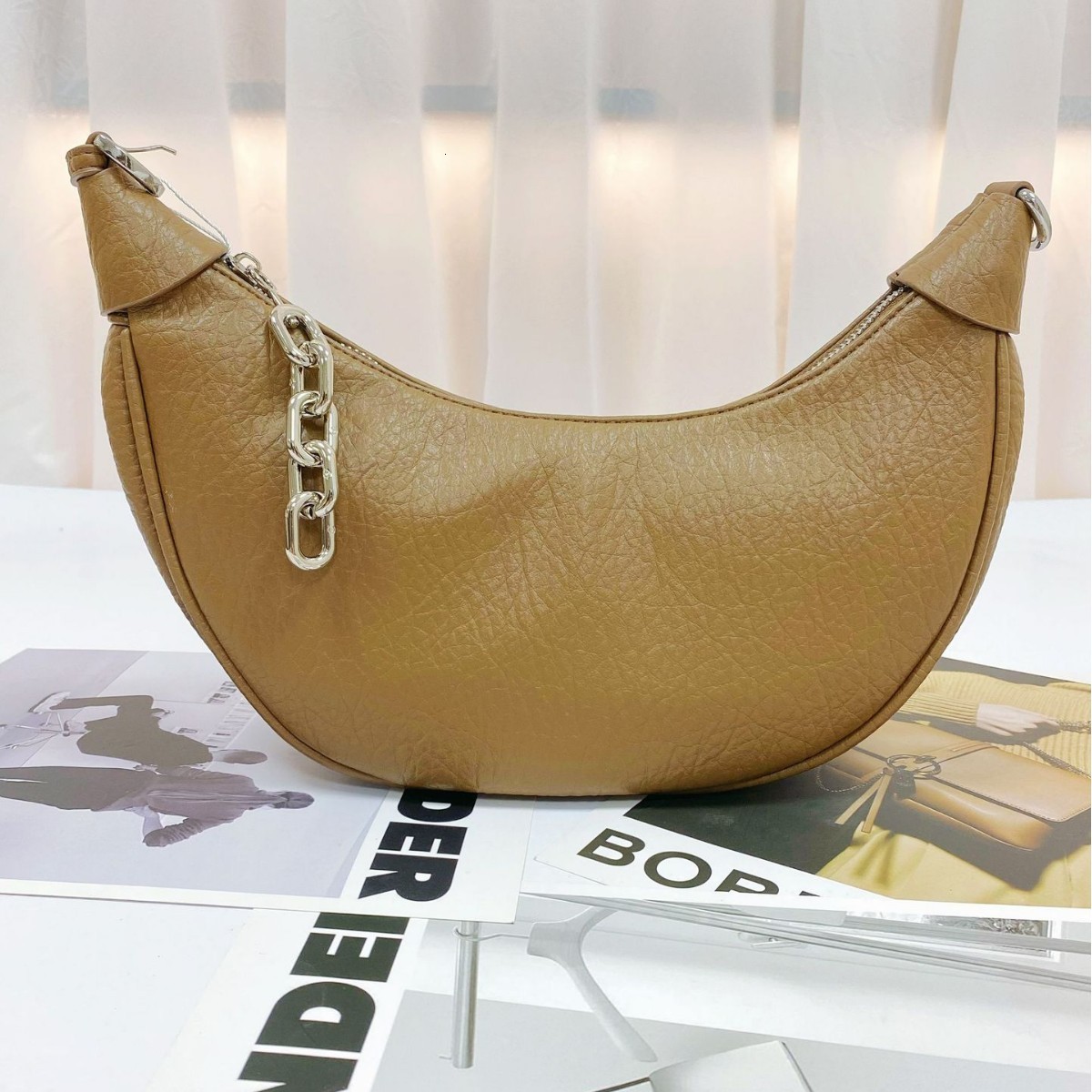 Fashion Handbag Female Shoulder Bag Saddle Women Bag Buckle Silver Party er Purses 250411