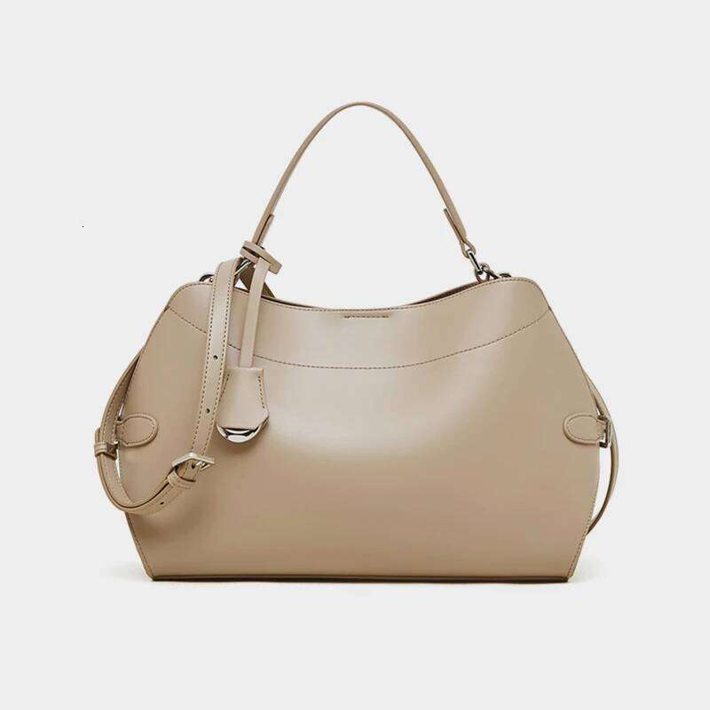 Hifashion Cowhide Genuine Leather Tote Handbags For Women 2025 Designer Crescent Office Ladies Shoulder Crossbody Bags