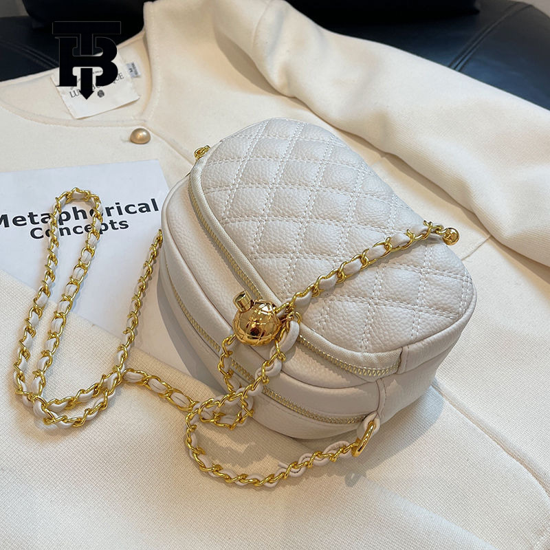 Designer s bag TB BHULAMTE Textured Small Bag for Women, Ins Niche 2025 New Fashion Summer Quilted Chain Crossbody Bag