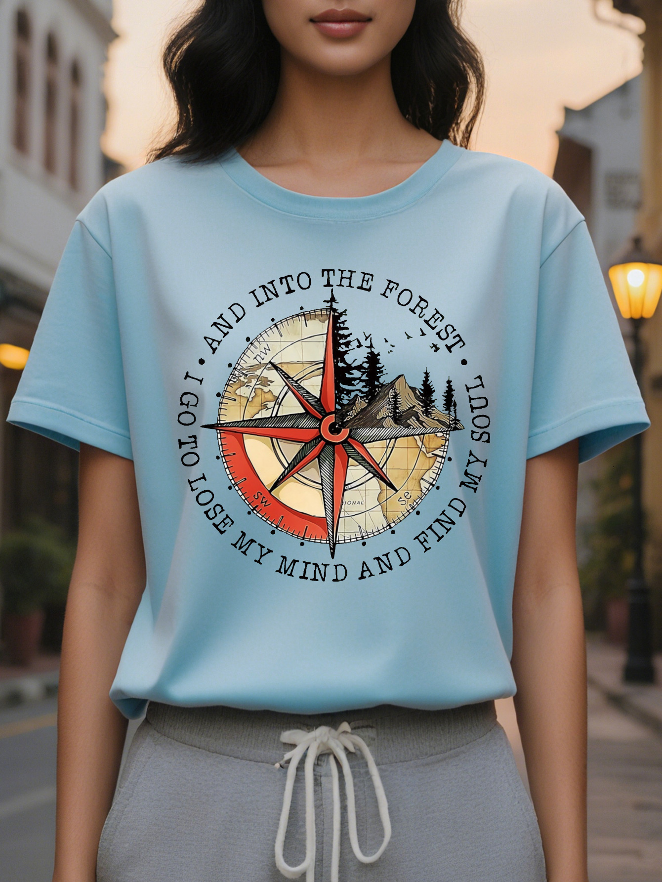 Letter Print Crew Neck Casual Short Sleeve T-Shirt for Spring Summer Women's Clothing 7ed8b