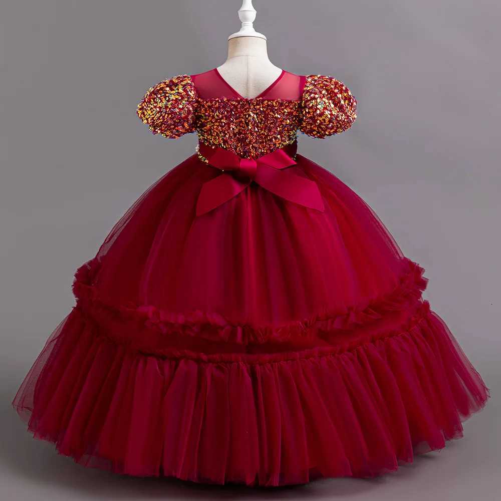 New high-end banquet evening dresses elegant gorgeous girl birthday party dresses girl runway show performance Christmas costume Z250904