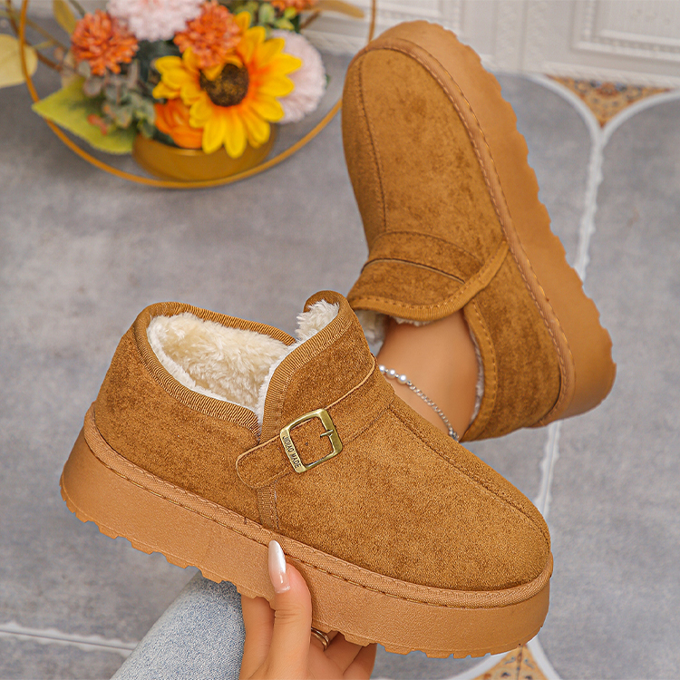 Snow boots for women - new style, thick sole, padded interior, extra thick and warm short boots