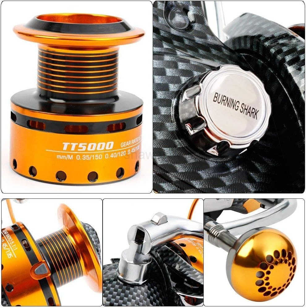 Fishing Reels 121 BB Light and Smooth Spinning Reels Powerful Carbon Fiber Drag Saltwater and Freshwater Fishing W250904