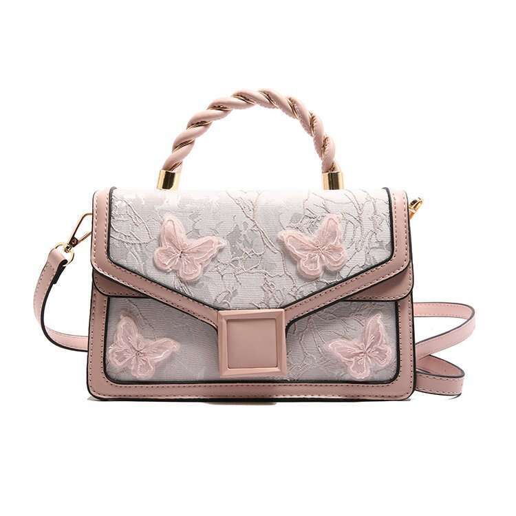 DHEssentials 2025 Butterfly Embroidered Square Bag Minimalist Luxury Shoulder Purse