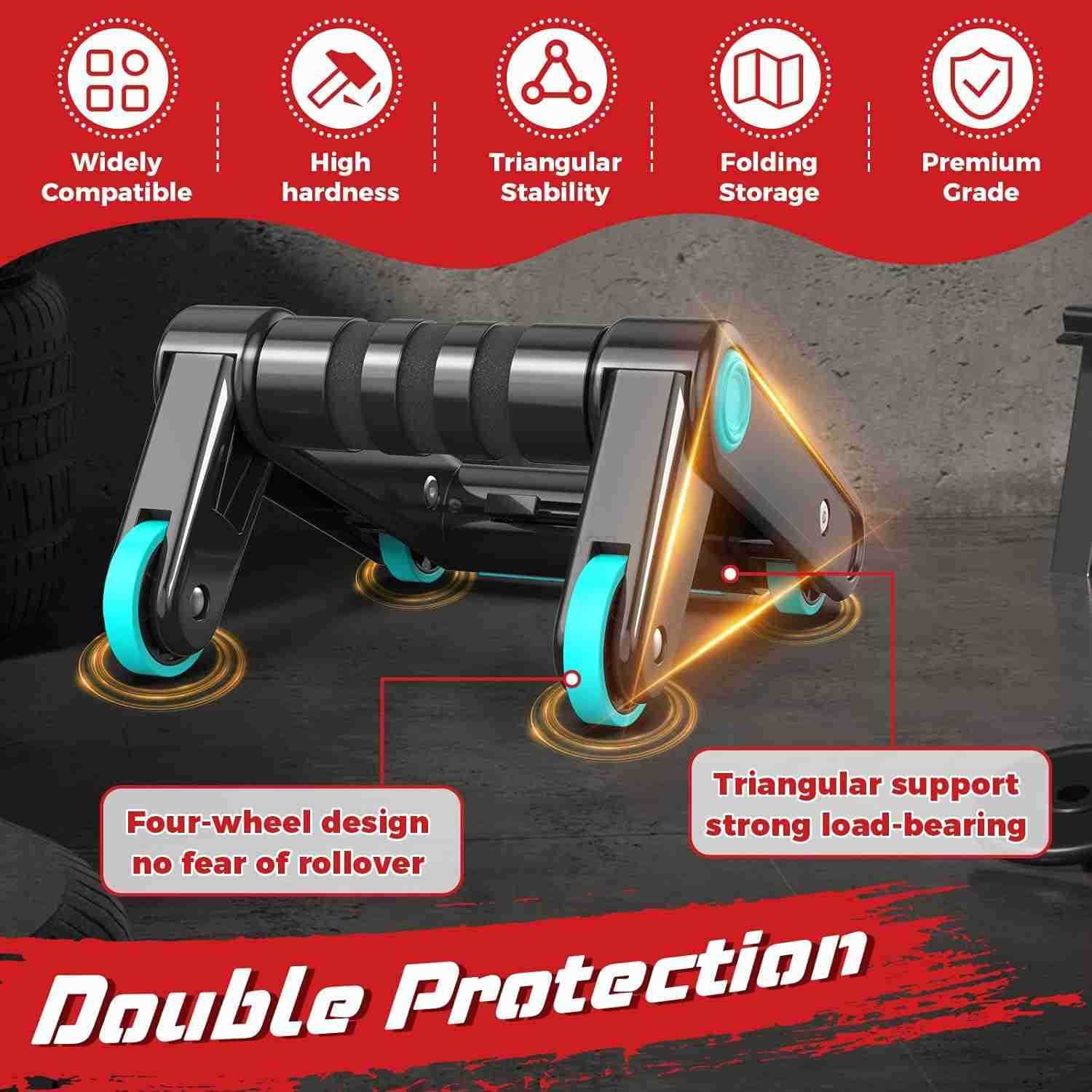 Ab Roller Wheel 2In1 Exercise Roller Wheels PushUp Bar Abdominal Exercise Machine Ab Workout Equipment for Core Strength Training Abs Exercise Roller 