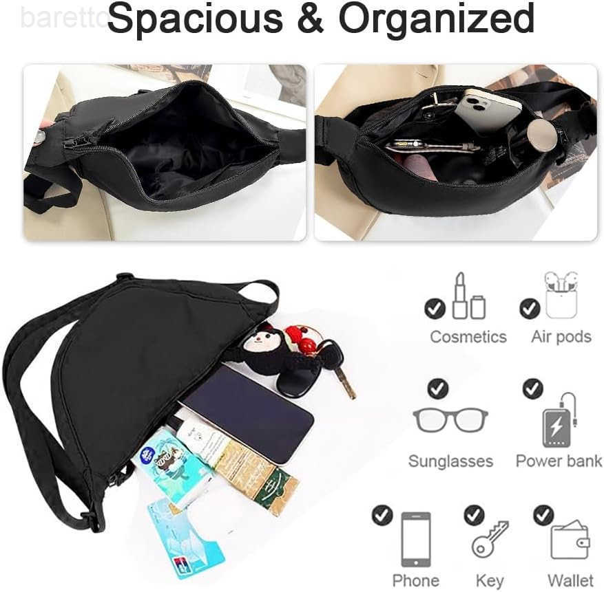 Nylon Crescent Crossbody Bags for Women Luna Dumpling Bag Lightweight Medium Sling Bag Hobo Travel Fanny Pack M250903