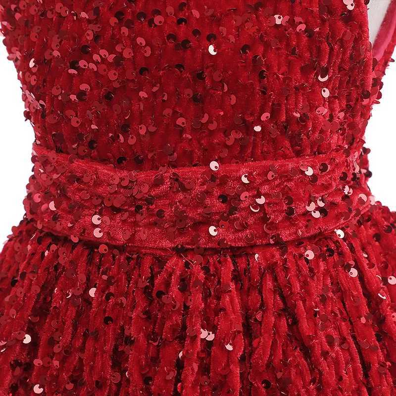 Luxury Dresses For Children Christmas Dress Sparkling Sequin Sleeveless Dress For Toddler Girls Formal Prom Party Pageant Gown Z250904