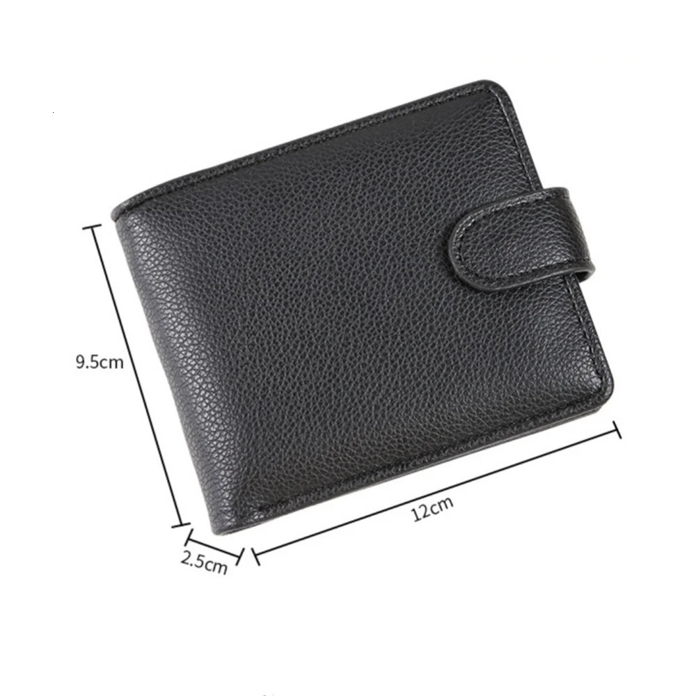 ISKYBOB Mens Wallet Multiple Card Slots IDCredit Card Holder Fashion Vintage Business Coin Purses Snap Leather Male Wallets 250904