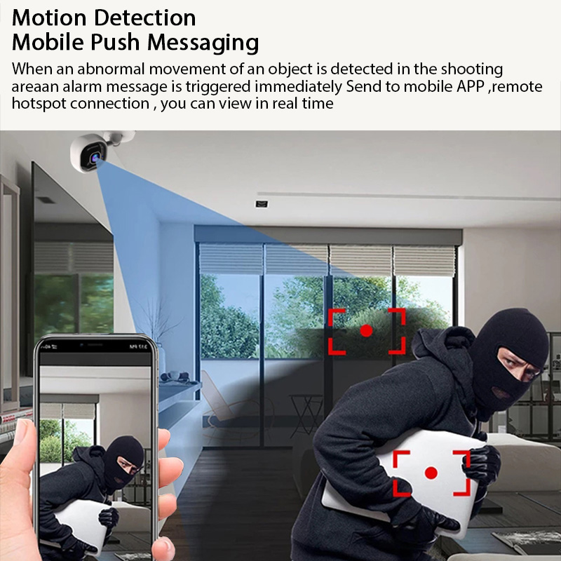 A3 Smart WiFi Home Camera with Type-C: HD Night Vision, App Alerts, Loop Recording for Baby/Pet Security