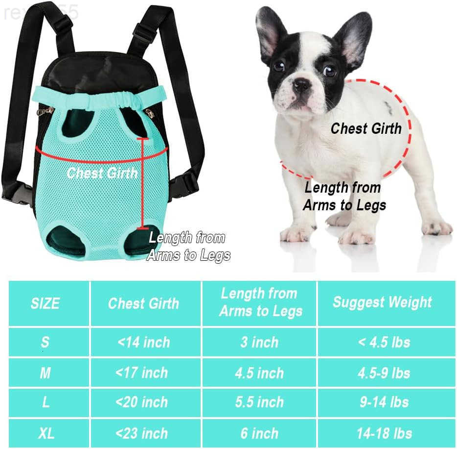 Dog Carrier Backpack Pet Legs Out Front Cat Travel Bag Adjustable Puppy Backpacks Carriers HandsFree for Small Medium Dogs Cats Hiking Traveling Campi