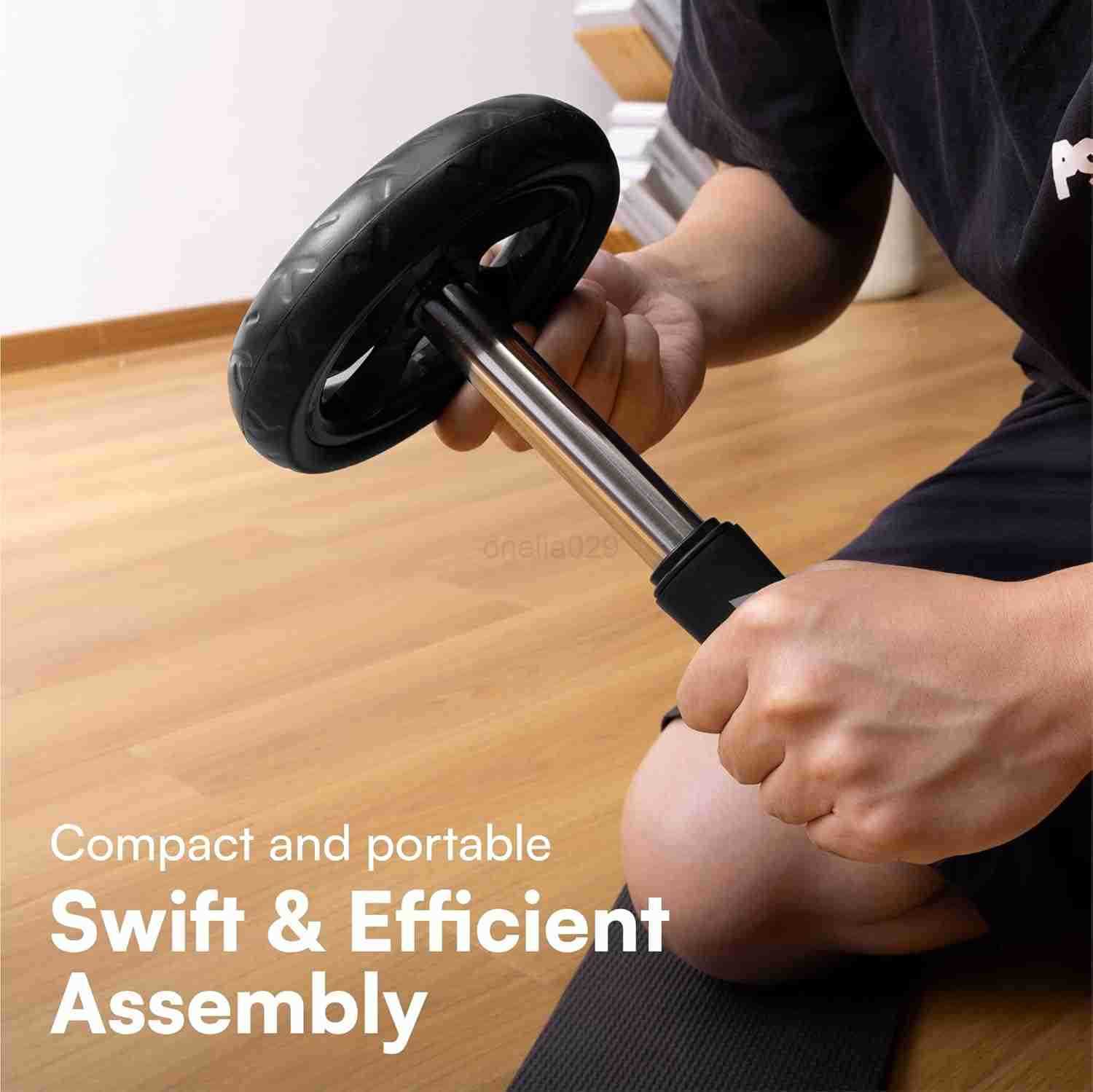 Ab Roller Wheel For Abs Workout Abdominal Core Exercise Equipment With Extra Thick Knee Pad Mat wDual Glide Wheels Abs Roller Wheel Home Workout Abs E