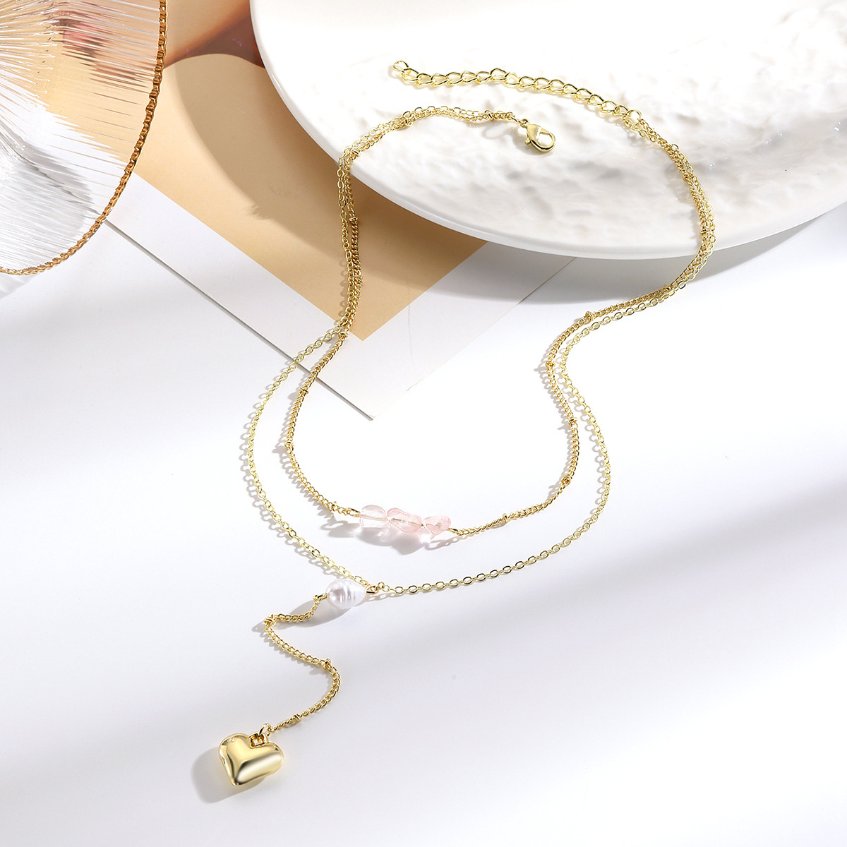 Sweater Chain Extended Bee Pendant Elegant Long Y-shaped Necklace for Women