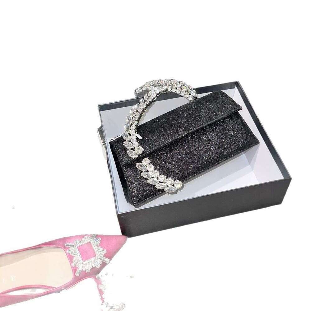 2025 New Trendy Women's Rhinestones, Fashionable Handbag with Chain, Shoulder and Crossbody Bag