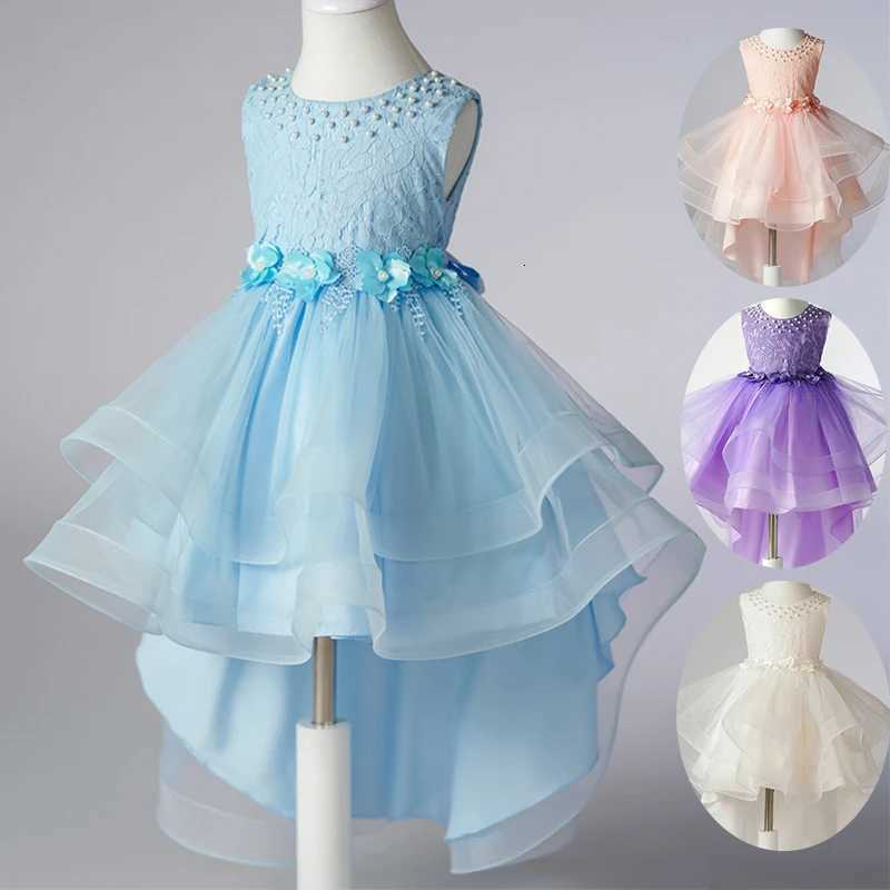 T2823 Girls Princess Sequins Dresses Baby Wedding Christmas Party Trailing Dress Teenager Children Kids Elegant Vestidos Z250904
