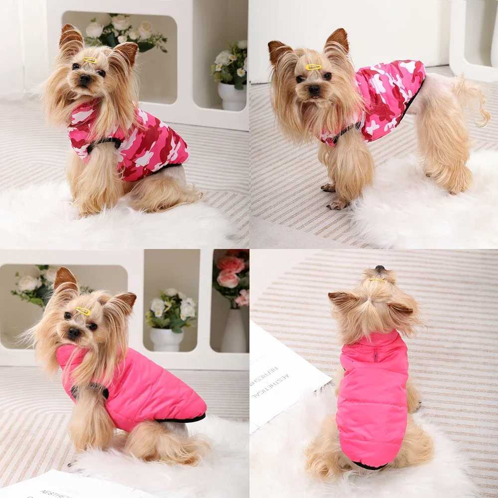 Pet Coat Winter Warm Dog Clothes For Small Dogs Cat Reversible Windproof Lightweight Puppy et Vest Yorkie Schnauzer Costume W250904