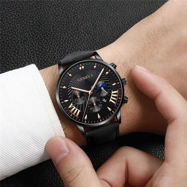Fashion Mens Sports Watches 12PCS Set Man Business Leather Bracelet Quartz Watch Luxury Men Casual Cndar Clock Reloj Hbre X250904