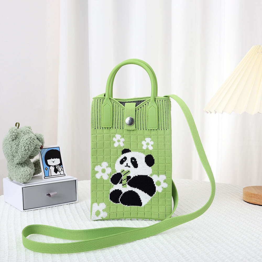 Unisex Crossbody/Shoulder Bag - Panda Grandpa Style, Small Cylinder Bag with Chain, Multiple Prints, Magnetic Closure, Ready to Ship