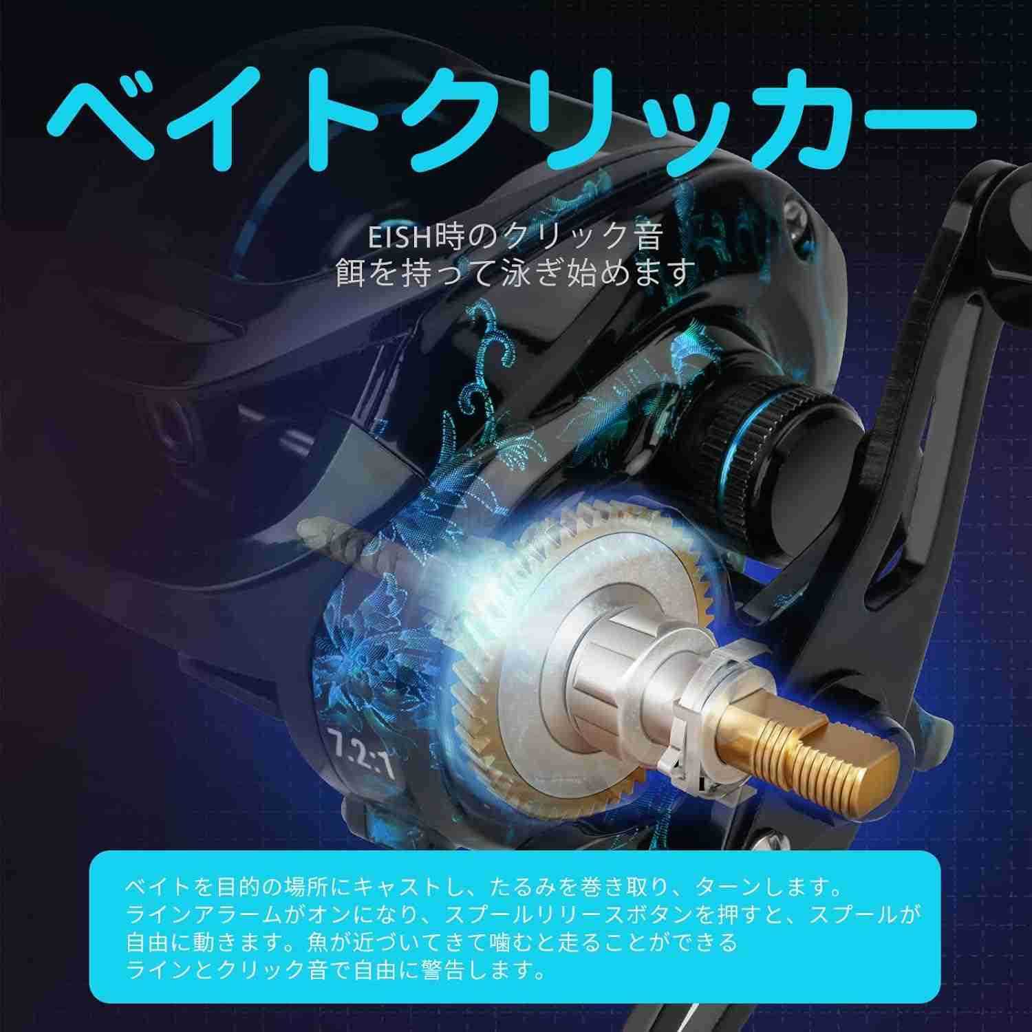 Baitcasting Fishing ReelsSnow Demon Beginners EditionBaitcaster Reel1764 Lbs Max Drag721 Gear Ratio 41BBCarbon Fiber Frame W250904