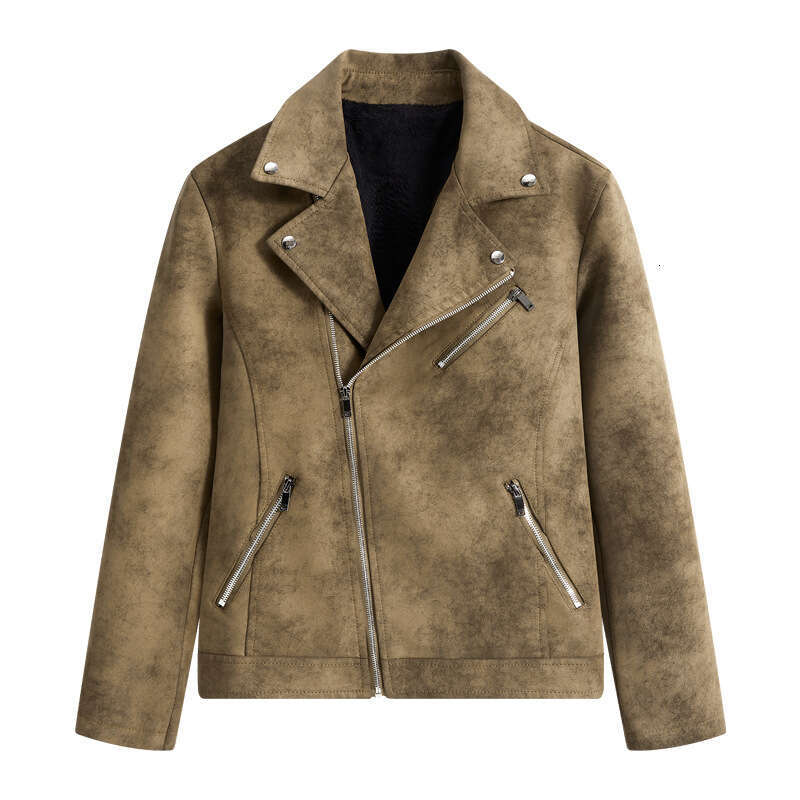 New American Style Leather Jacket High-end Tie-dye Washed Matte Craft Trendy Fashion