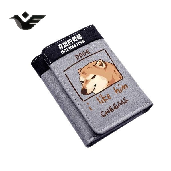 Feiyan Free Shipping New Designer Bag Luxury Shopping Bag Wallet Men Canvas Vertical Fashion Trend Student Youth Game Cartoon Anime Peripheral Card Ho