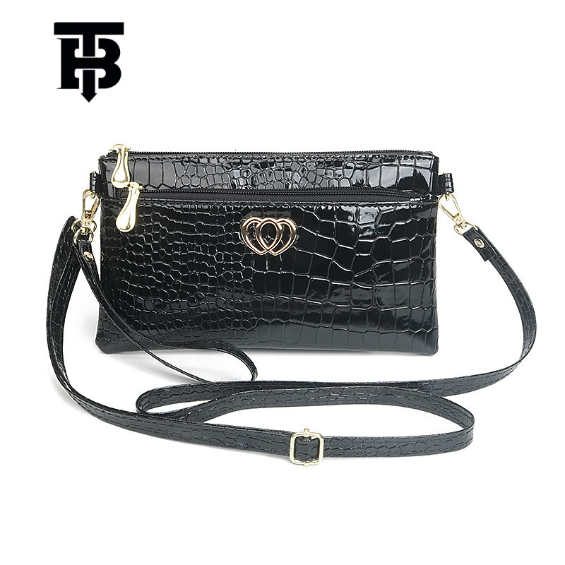TB BHULAMTE European And Designer S Bag American Cross-border Fashion New Glossy Patent Leather Women's Bag Crossbody Bag Casual Crocodile Patter