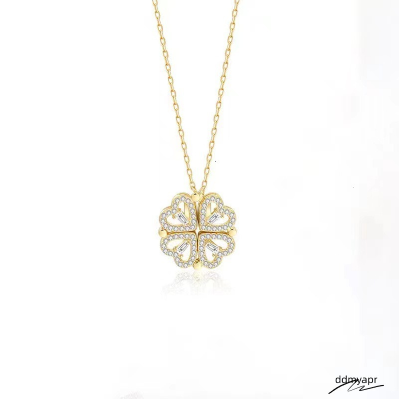 2025 New Designer Heart Necklace, Sexy Lady's Light Casual Beach Lucky Clover Collarbone Chain Outdoor Ddmyday Jewelry Necklace Ddmyday